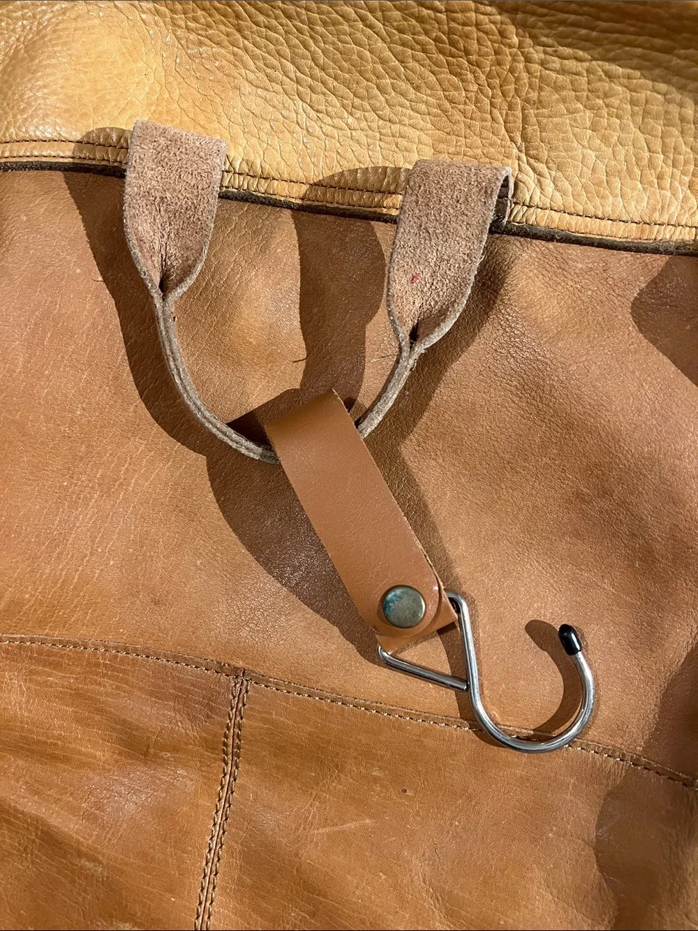 Leather Backpack Tan Free People Distressed Vintage Cognac Soft Laptop Bag Flap